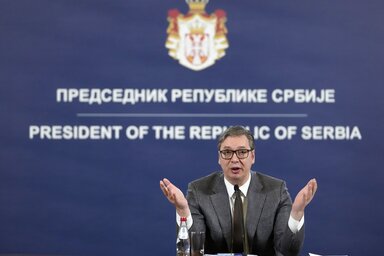 Aleksandar Vučić (Fotó: AP/Beta)
