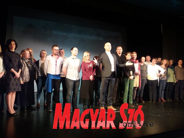 A Gerontológiai Központ munkatársai a honlap bemutatóján (Fotó: Paszterkó Erika)