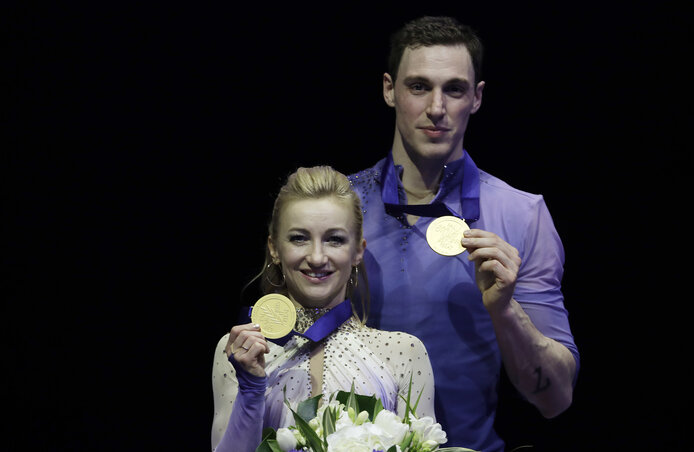 Aliona Savchenko és Bruno Massot az olimpia után a világbajnokságot is megnyerte (Fotó: Beta/AP)