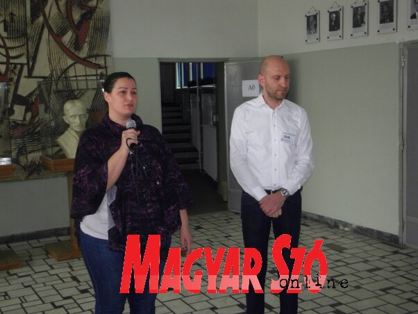 Nataša Aleksić és Fürstner Igor a megnyitón (Fotó: Patyi Szilárd)