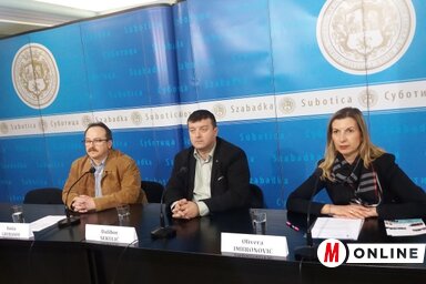 Siniša Grubanov, Dalibor Sekulić és Olivera Imbronović a sajtótájékoztatón (Fotó: Paszterkó Erika)