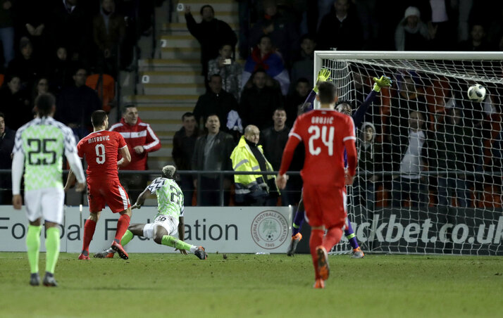 Aleksandar Mitrović első gólja (Fotó: Beta/AP)