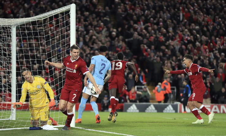 Liverpool-öröm, Manchester-üröm (Fotó: Beta/AP)