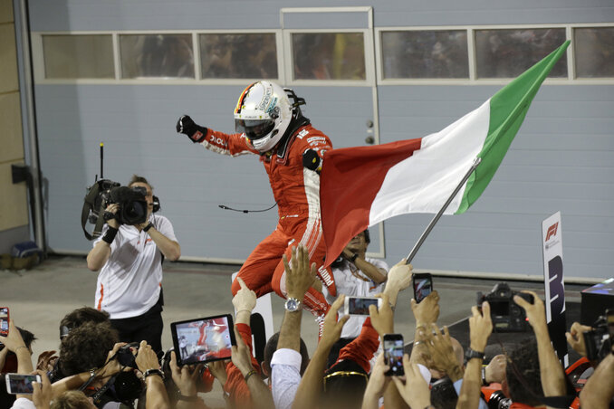 Ünnepel a Ferrari (Fotó: MTI/AP)