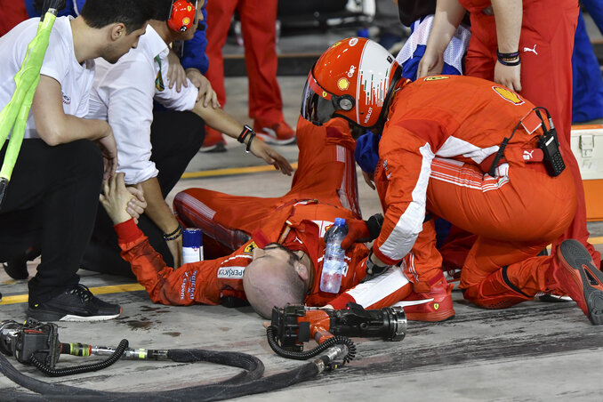 Az elgázolt Ferrari-szerelő (Fotó: MTI/AP)