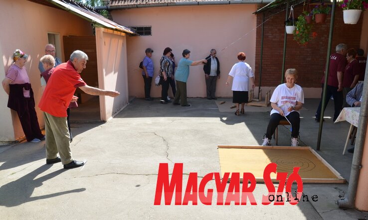 Dobókorong és lengőteke (Lakatos János felvétele)