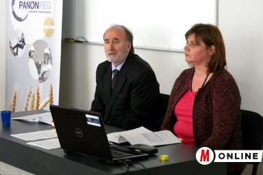 Milan Miličević, a Panonreg igazgatója és Ljubica Mesaroš igazgatóhelyettes, projektmenedzser (Fotó: Benedek Miklós)