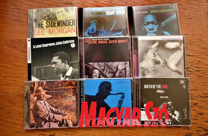 Jazzalbumok, amelyek magukon viselik RVG kézjegyét (Gergely Árpád felvétele)