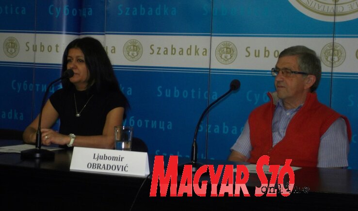 Merima Kulić és Ljubomir Obradović a sajtótájékoztatón (Fotó: Patyi Szilárd)