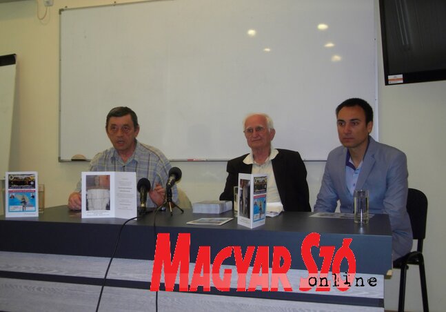 Olajos Nagy Miklós, Blaško Gabrić és Goran Gabrić a sajtótájékoztatón (Fotó: Patyi Szilárd)