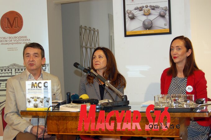 A sajtótájékoztatón Slavko Spasić, dr. Tijana Palkovljević Bugarski és Dragana Milošević (Bozsoki Valéria felvétele)