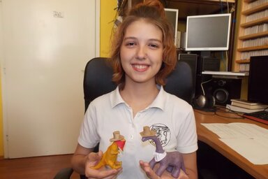 Bognár Valentina az Old West című animáció főhőseivel