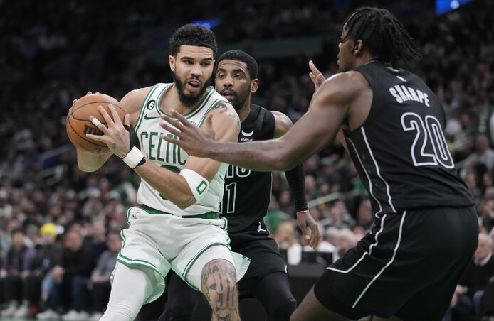 Durant nélkül a Brooklyn tehetetlen volt Tatumékkal szemben (Fotó: Beta/AP)