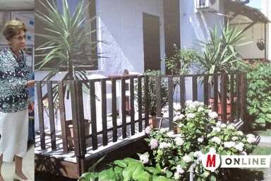 Kubet Magdolna gondozza az I. Helyi Közösség egyik legrendezettebb udvarának virágait (Góbor Béla felvétele)