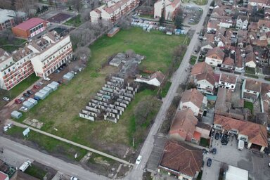 Az új retail park helyszíne (Fotó: Nagykikindai önkormányzat)