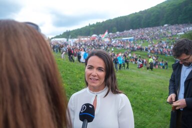 Novák Katalin az idei csíksomlyói búcsúban (Fotó: MTI)