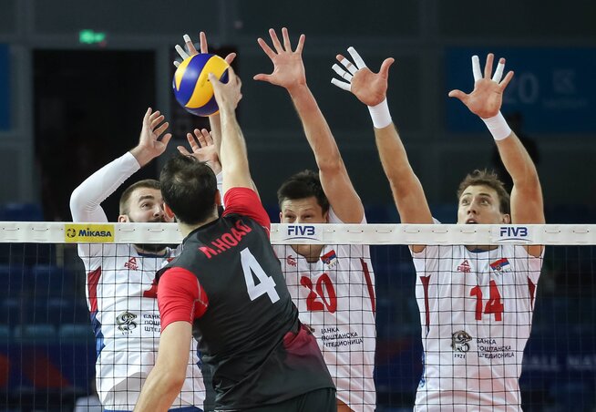 A szerb sánc jól működött Kanada ellen (Fotó: Beta/AP)