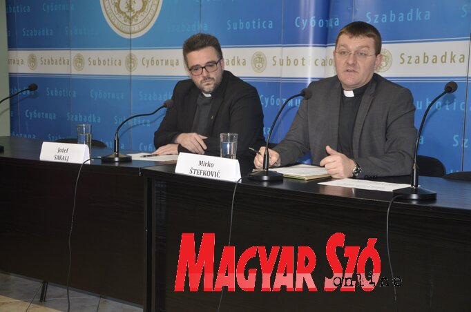 Szakály József és Mirko Štefković a sajtótájékoztatón (Patyi Szilárd felvétele)