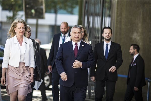 Orbán Viktor Brüsszelben (Fotó: MTI)