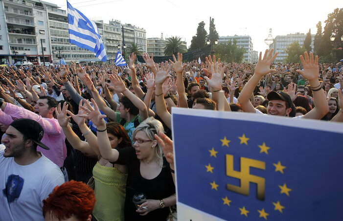 Tüntetés a megszorítások ellen évekkel ezelőtt Athénban (fotó: Beta/AP)