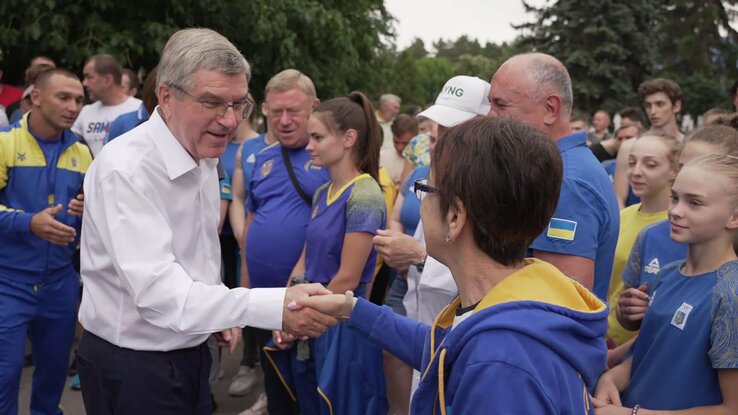 Thomas Bach a közelmúltban Ukrajnába látogatott Thomas Bach a közelmúltban Ukrajnába látogatott