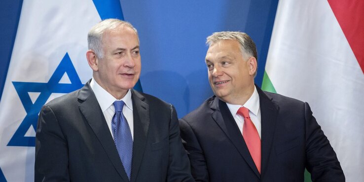 Egy évvel ezelőtt találkozott Budapesten Orbán Viktor Benjámin Netanjahuval (fotó: AP/MTI) Egy évvel ezelőtt találkozott Budapesten Orbán Viktor Benjámin Netanjahuval (fotó: AP/MTI)