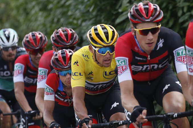 Greg van Avermaet-re most is jól vigyázott a csapata (Fotó: Beta/AP)