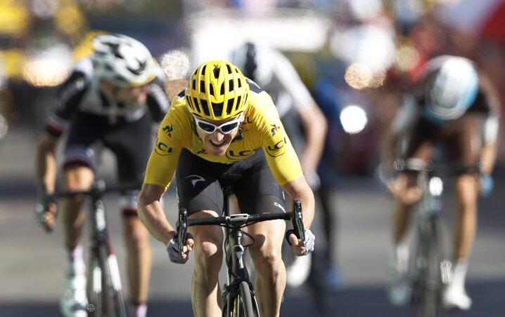 Geraint Thomas most is erősebb volt ellenfeleinél (Fotó: Beta/AP)
