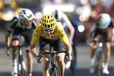 Geraint Thomas most is erősebb volt ellenfeleinél (Fotó: Beta/AP)