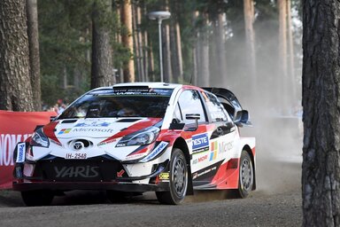 Ott Tänak a finn erdőkben (Fotó: Beta/AP)