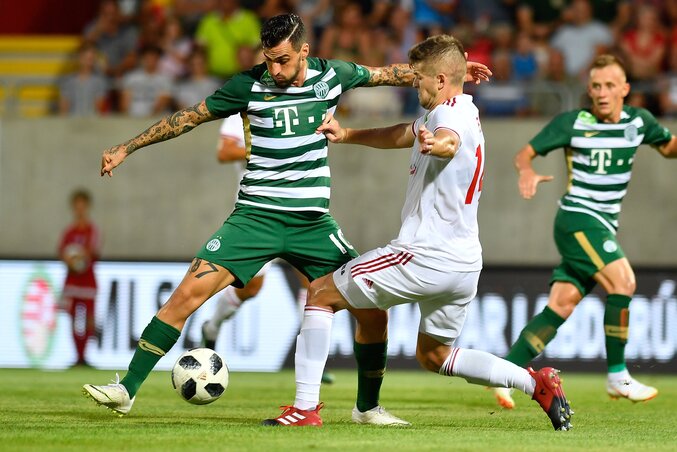 A zöld-fehérek „csak” két gólt szereztek Kisvárdán (Fotó: MTI)