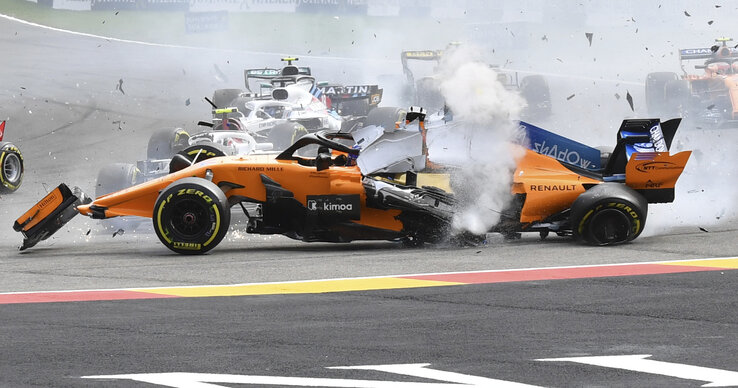 Alonso összevert McLarenja (Fotó: Beta/AP)