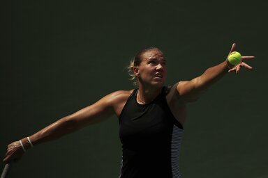 Kaia Kanepi kiejtette a világelsőt (Fotó: Beta/AP)