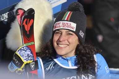 Federica Brignone 33. életévében szerezte meg első világbajnoki címét (Fotó: Beta/AP)