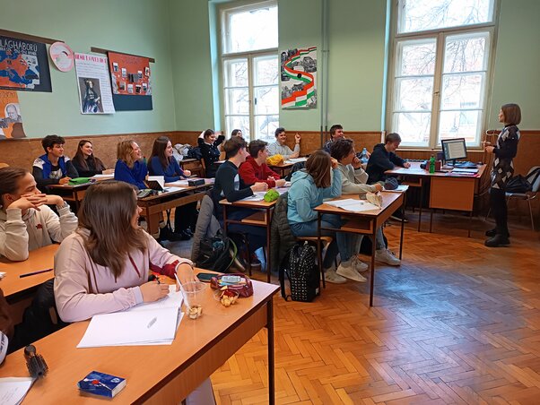 A diákok magyarórán (Fotó: Dér Dianna)