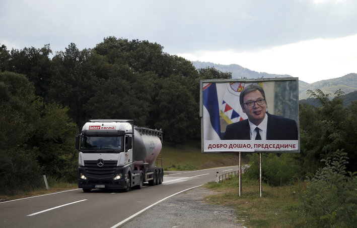 A koszovói szerbek készültek Aleksandar Vučić fogadására (Fotó: Beta)