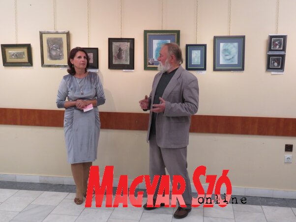 Sofija Simić és Török István a megnyitón (Fotó: Patyi Szilárd)