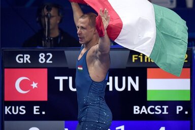 Bácsi Péter második vb-címét szerezte (Fotó: MTI)