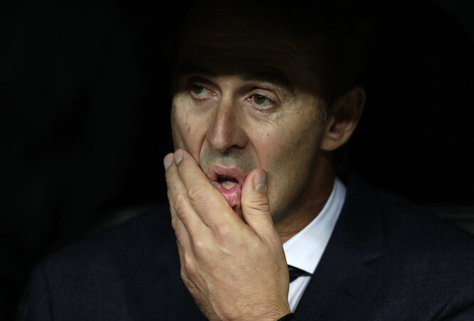 Lopetegui a vasárnapi El Clásicón már sejthette, hogy megkapja az „elbocsátó, szép üzenetet” (Fotó: Beta/AP)