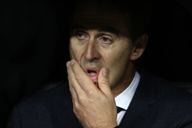 Lopetegui a vasárnapi El Clásicón már sejthette, hogy megkapja az „elbocsátó, szép üzenetet” (Fotó: Beta/AP)