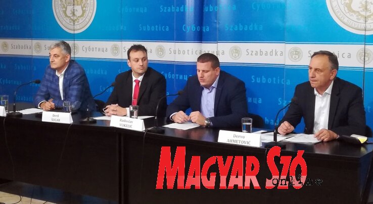 Aleksandar Aleksić, Sugár György, Radoslav Vukelić és Dervo Ahmetović (Fotó: Benedek Miklós)