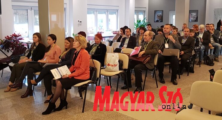 Ökrész Rozália köszöntötte az egybegyűlteket (Fehér Ildikó felvétele)