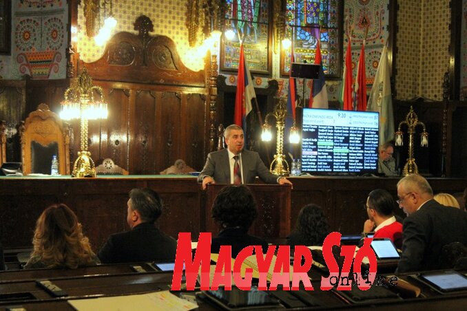 Bogdan Laban több alkalommal is felszólalt az ülésen (Fotó: Benedek Miklós)