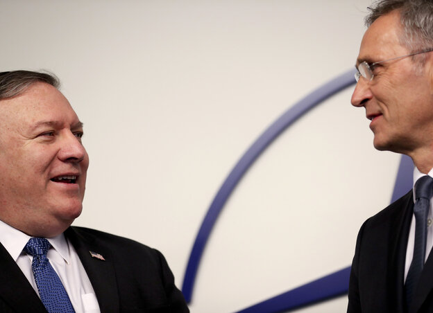 Mike Pompeo és Jens Stoltenberg külön is találkozott a brüsszeli tanácskozás előtt (fotó: AP/Beta)