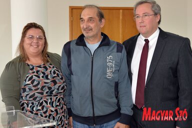 Erdődi Edvina, Jugoslav Popov és Mókus Gábor a jubileumi ünnepségen (Dávid Csilla felvétele)