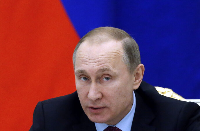 Vlagyimir Putyin (Fotó: Beta/AP)
