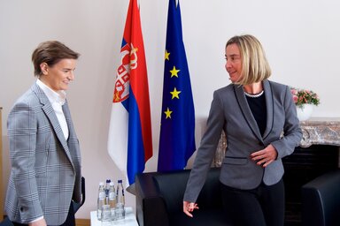Ana Brnabić és Federica Mogherini (Fotó: Beta)