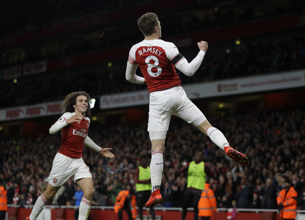 Ramsey góllal járult hozzá az Arsenal sikeréhez (Fotó: Beta/AP)