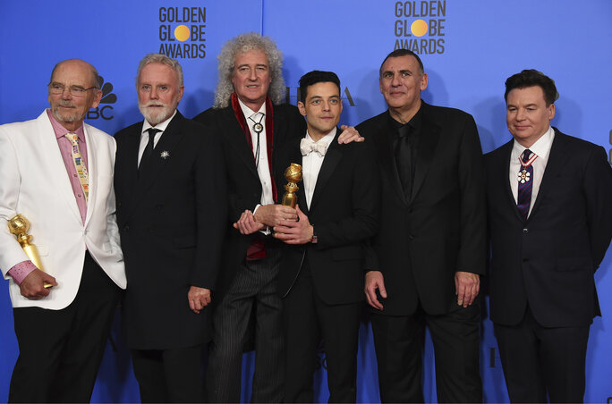 A Queen és Freddie Mercury felemelkedéséről szóló alkotás kapta a legjobb film díját (Fotó: Beta/AP)