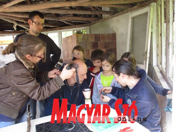 Gyűrűző- és madárvonulás-kutató tábor a Művésztelepen (Sihelnik Ágnes felvétele) Gyűrűző- és madárvonulás-kutató tábor a Művésztelepen (Sihelnik Ágnes felvétele)